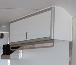 LEGEND OVERHEAD CABINET 44" W/ BAR, ROUND CORNERS - HELMET CABINET, MULTIPLE COLORS AVAILABLE