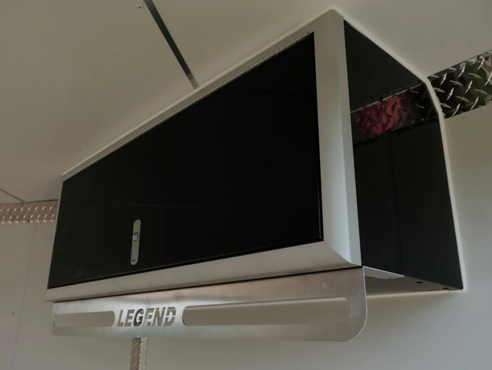 LEGEND OVERHEAD CABINET 44" W/ BAR, ROUND CORNERS - HELMET CABINET, MULTIPLE COLORS AVAILABLE