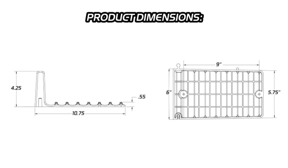 CALIBER EDGEGUARDS FOR ENCLOSED TRAILERS 4-1/4" TALL, 12 PACK - FOR SNOWMOBILE TRAILERS - RETAIL BOX