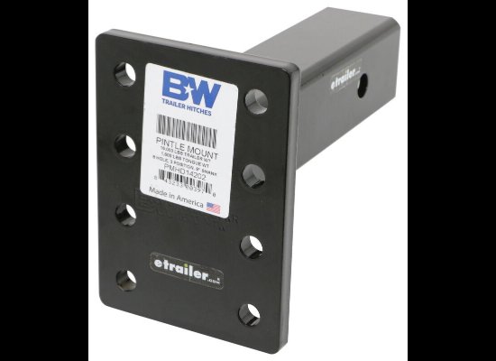 B&W PINTLE HOOK MOUNTING PLATE FOR 2.5" HITCH 9" SHANK - 8 HOLE 16K