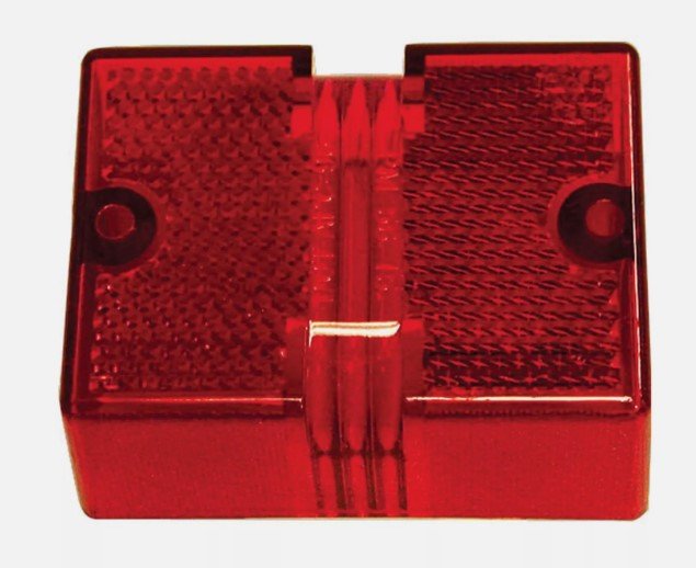 PETERSON REPLACEMENT LENS, RED LENS ONLY, 2-7/8"X2-1/8", FOR STOP TURN TAIL