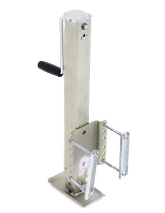 RAM 2500lbs DROPLEG JACK, SIDEWIND, BOAT TRAILER, ZINC, 15" LIFT, 13.75" DROP LEG TRAVEL, BOLT ON