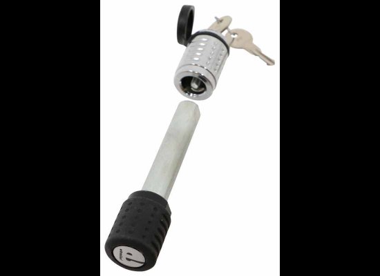 ETRAILER TRAILER HITCH RECEIVER LOCK FOR 2" FLUSH - 2-5/8" SPAN - CHROME