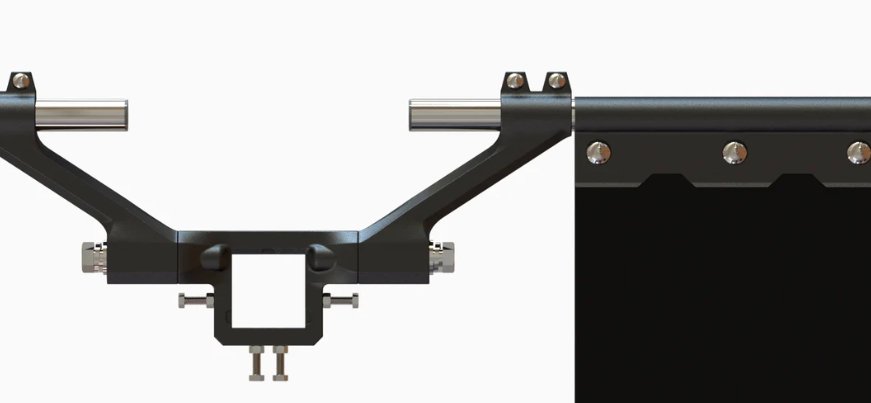 BULLETPROOF HITCHES ADJUSTABLE MUD FLAP SYSTEM FOR 2", 2-1/2" AND 3" HITCHES, ROCK GUARD - MATTE