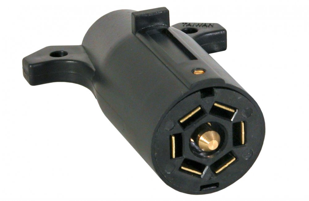 BUYER'S PRODUCTS 7-WAY TRAILER CONNECTOR, TRAILER END (RV TYPE FLAT) POLE