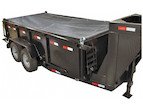 ALUMINUM TARP SYSTEM KIT, HEAVY DUTY BLACK MESH TARP 7' X 18'