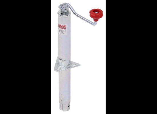 RAM ROUND A-FRAME TRAILER JACK, TOPWIND, 3K LIFT 5 K SUPPORT, 14-7/8" TRAVEL, ZINC COATED