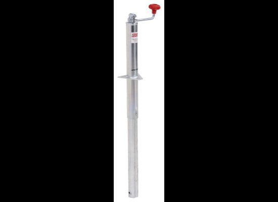 RAM ROUND A-FRAME TRAILER JACK, TOPWIND, 3K LIFT 5 K SUPPORT, 14-7/8" TRAVEL, ZINC COATED