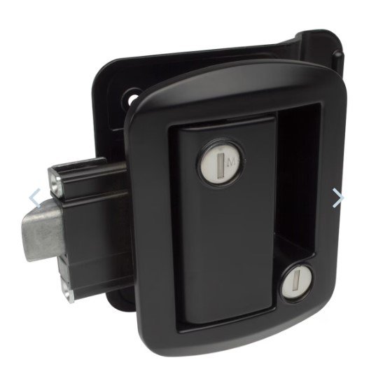 GLOBAL LINK CLASSIC PRO TRAVEL TRAILER ENTERANCE LOCK DOOR HANDLE PULL - BLACK - WITH KEYS