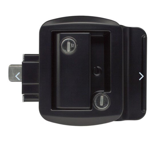 GLOBAL LINK CLASSIC PRO TRAVEL TRAILER ENTERANCE LOCK DOOR HANDLE PULL - BLACK - WITH KEYS