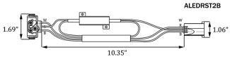 OPTRONICS LED 3-WIRE PLUG WITH RESISTOR, MALE & FEMALE PINS, PL-3, 10" LEAD