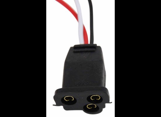 OPTRONICS LED 3-WIRE PLUG WITH RESISTOR, MALE & FEMALE PINS, PL-3, 10" LEAD