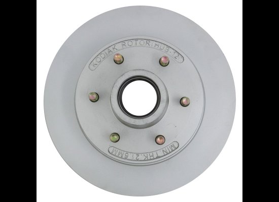 KODIAK 12" HUB AND ROTOR ASSEMBLY - 6X5.5 , 6 ON 5.5, DACROMET 5.2K - 6K, W/ RACES AND STUDS
