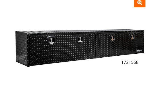 GLOSS BLACK DIAMOND TREAD ALUMINUM TOPSIDE TRUCK TOOL BOX SERIES - 18"x16"x88"