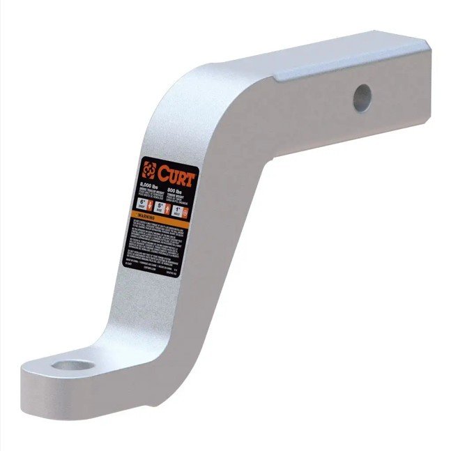 CURT ALUMINUM 2" BALL MOUNT - 8K 6" DROP