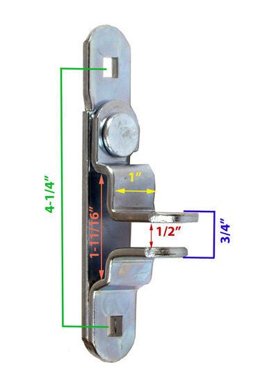 CAM BAR DOOR LATCH HASP, 1 PIECE, 2 BOLT ON 4.25" CENTER SPACING