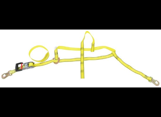 PROGRIP ADJUSTABLE WHEEL NET WITH RATCHET AND SNAP HOOK ENDS - 12'-1/2" X 33" TIRE NET, 1,830lbs