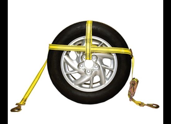 PROGRIP ADJUSTABLE WHEEL NET WITH RATCHET AND SNAP HOOK ENDS - 12'-1/2" X 33" TIRE NET, 1,830lbs