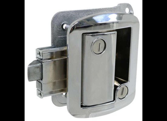 GLOBAL LINK CLASSIC PRO TRAVEL TRAILER ENTERANCE LOCK DOOR HANDLE PULL - POLISHED CHROME- WITH KEYS