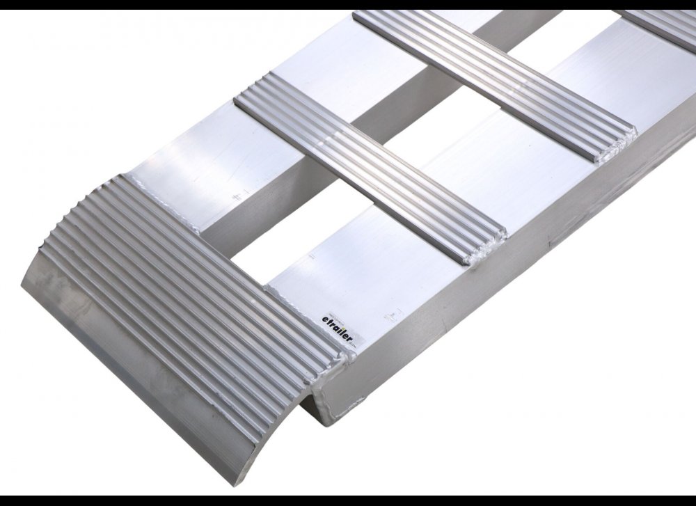 ALUMINUM CAR HAULER RAMP SET, 7' L X 14" W - 6,000lbs CAPACITY