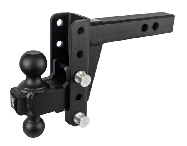 BULLETPROOF HITCHES 2-BALL MOUNT FOR 2" HITCH, 4" DROP, 4" RISE - 22K
