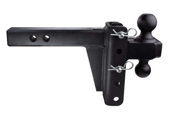 BULLETPROOF HITCHES 2-BALL MOUNT FOR 2" HITCH, 4" DROP, 4" RISE - 22K