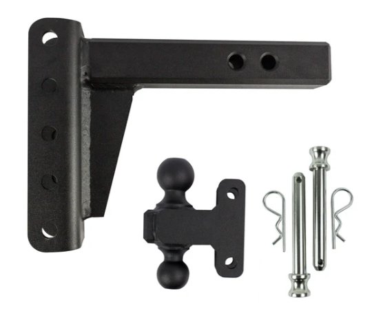 BULLETPROOF HITCHES 2-BALL MOUNT FOR 2" HITCH, 4" DROP, 4" RISE - 22K