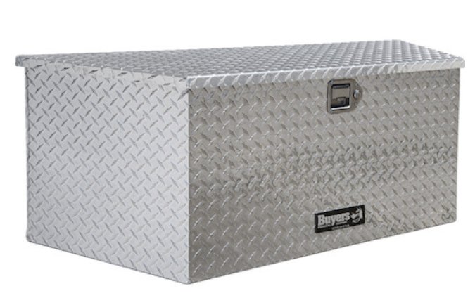 SURE-TRAC ALUMINUM ATP FRONT LATCH A-FRAME TOOL BOX ASSEMBLY - MOUNTS ON TONGUE, 15"X14.5"X34"