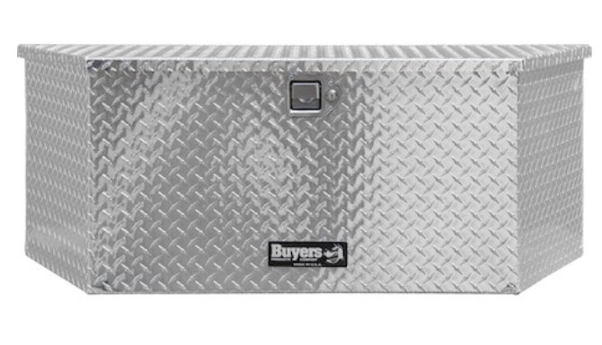 SURE-TRAC ALUMINUM ATP FRONT LATCH A-FRAME TOOL BOX ASSEMBLY - MOUNTS ON TONGUE, 15"X14.5"X34"