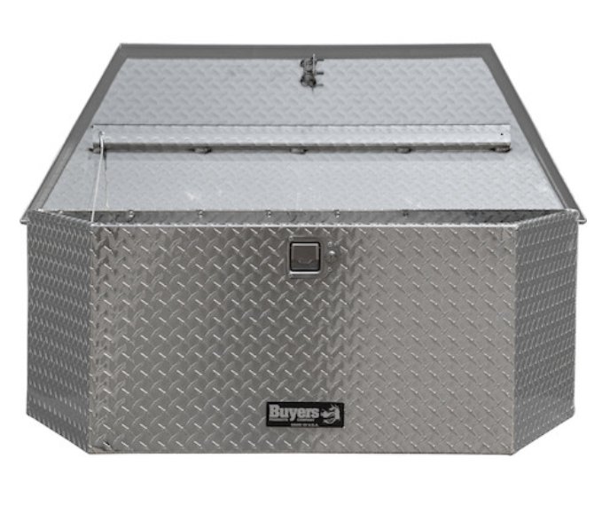 SURE-TRAC ALUMINUM ATP FRONT LATCH A-FRAME TOOL BOX ASSEMBLY - MOUNTS ON TONGUE, 15"X14.5"X34"