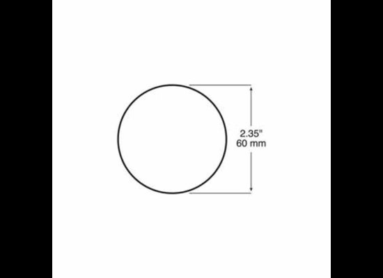 RED ROUND REFLECTOR 2-3/8" DIAMETER, ADHESIVE BACKED, 2.35"