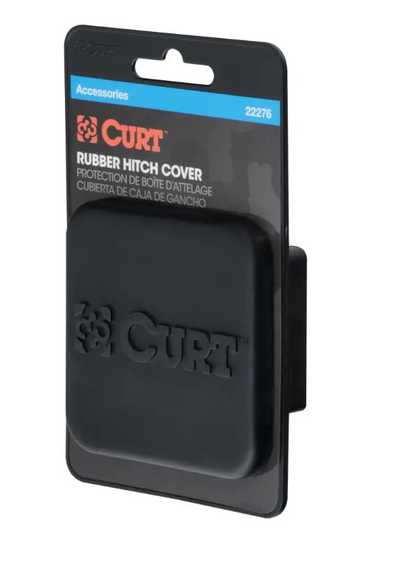 CURT 2" BLACK RUBBER HITCH TUBE COVER, 2" X 2" - RETAIL PACKAGED