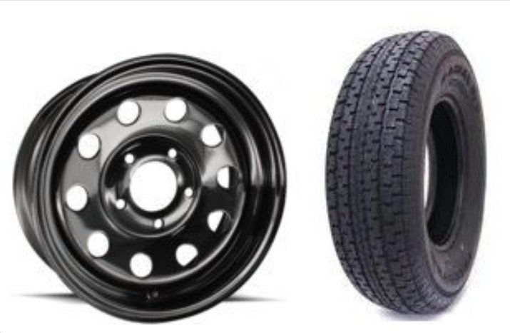 205/75R15 SPARE TIRE - BLACK MOD 5X5, 5 ON 5, LRD - GRANDFORCE