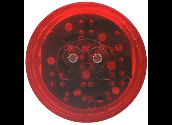 LED 3 DIODE 2.5"X2-1/2" ROUND CLEARANCE / SIDE MARKER TRAILER LIGHT - RED LENS