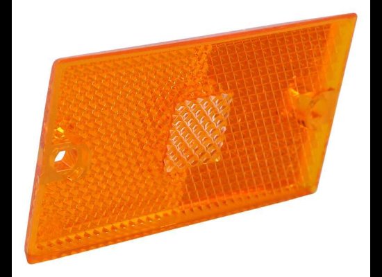 RECTANGLE AMBER REPLACEMENT LENS FOR M125A LIGHT, 2.67" MOUNTING CENTER