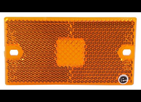 RECTANGLE AMBER REPLACEMENT LENS FOR M125A LIGHT, 2.67" MOUNTING CENTER