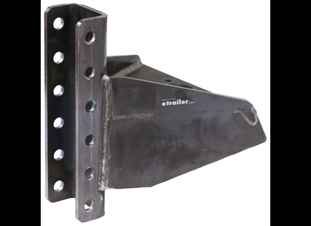 A-FRAME WELD ON ADJUSTABLE TRAILER COUPLER, C-CHANNEL, 6 HOLE WELD ON STEEL, RAW, VERTICAL C CHANNEL