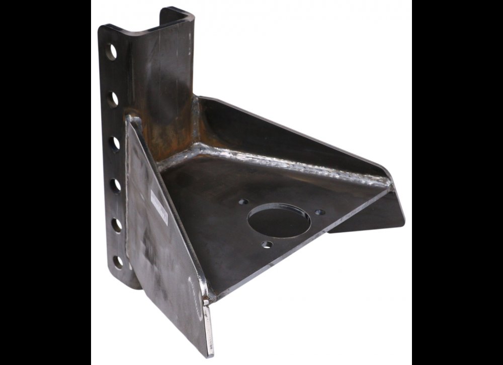 A-FRAME WELD ON ADJUSTABLE TRAILER COUPLER, C-CHANNEL, 6 HOLE WELD ON STEEL, RAW, VERTICAL C CHANNEL