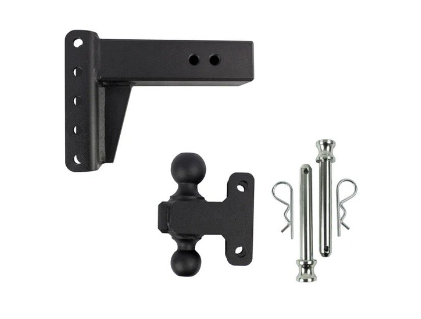 BULLETPROOF HITCHES 2-BALL MOUNT FOR 3" HITCH, 4" DROP, 4" RISE - 22K