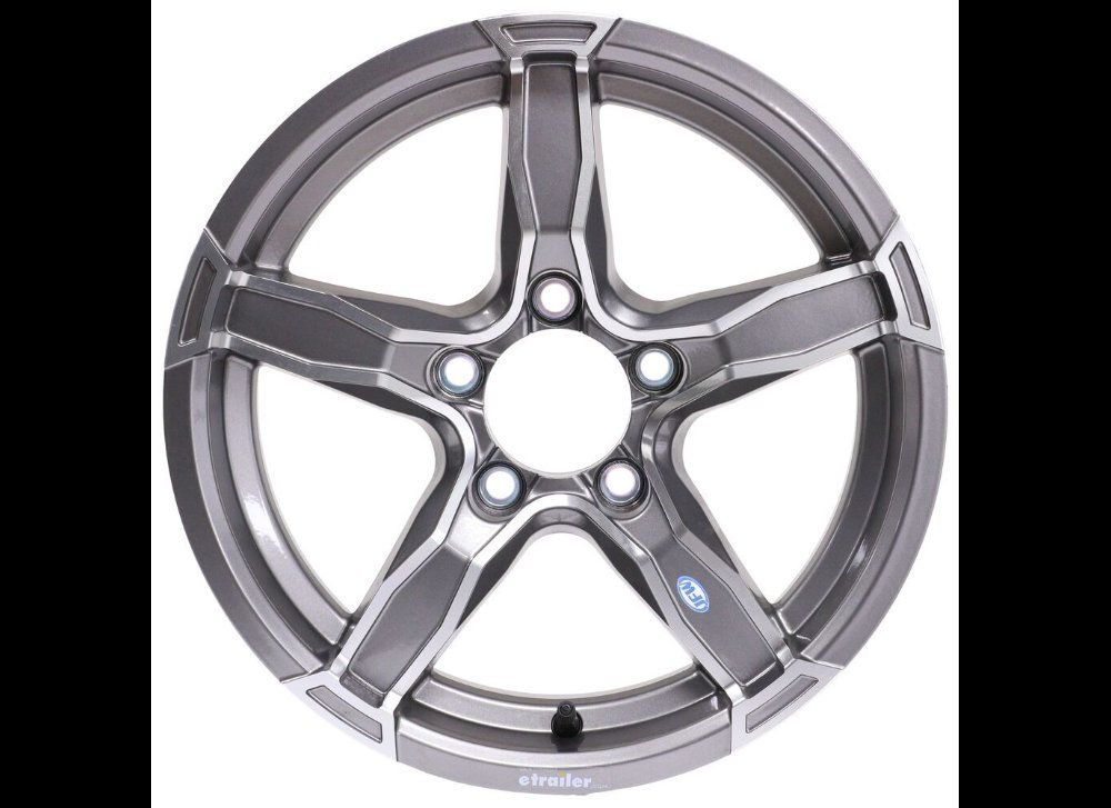 LEGEND 205/75R15 SPARE TIRE ON GUNMETAL GRAY LIGER WHEEL - 5 LUG, 5X4.5, 5 ON 4.5, 15"X5" WHEEL, LRD