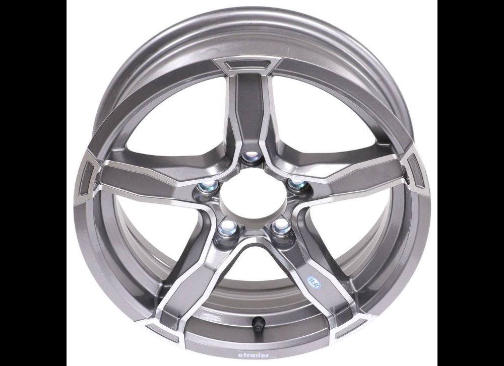 LEGEND 205/75R15 SPARE TIRE ON GUNMETAL GRAY LIGER WHEEL - 5 LUG, 5X4.5, 5 ON 4.5, 15"X5" WHEEL, LRD