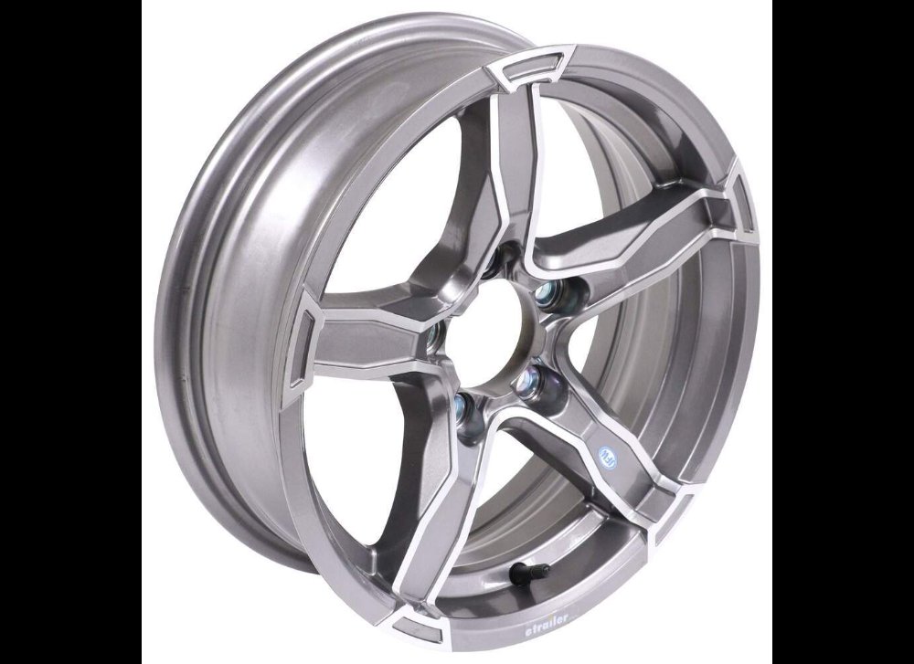 LEGEND 205/75R15 SPARE TIRE ON GUNMETAL GRAY LIGER WHEEL - 5 LUG, 5X4.5, 5 ON 4.5, 15"X5" WHEEL, LRD