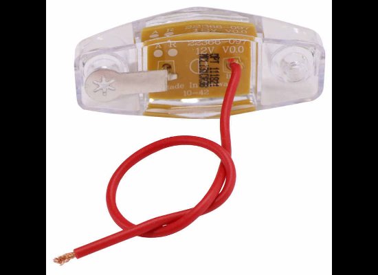 MINI RED LED CLEARANCE OR SIDE MARKER LIGHT, 2 DIODE, CLEAR LENS 2-1/2"Lx1-1/8"W