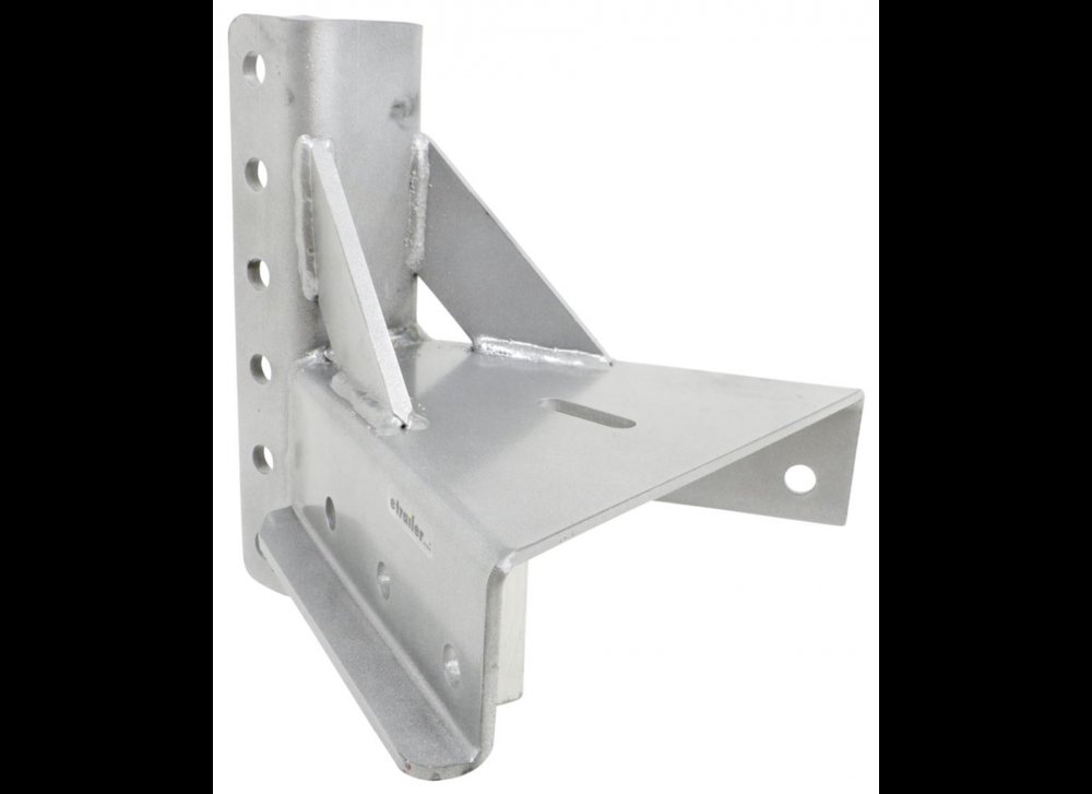 A-FRAME BOLT ON ADJUSTABLE TRAILER COUPLER, C-CHANNEL, 6 HOLE, SILVER, VERTICAL C CHANNEL - 14K CAP