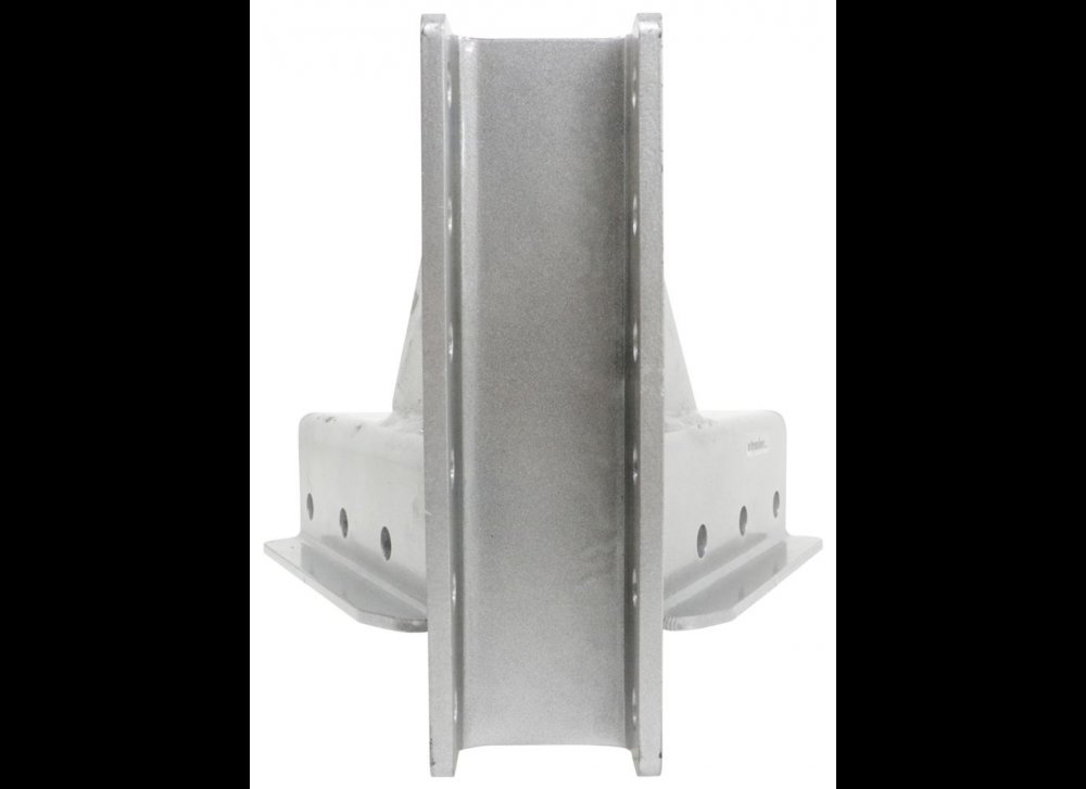 A-FRAME BOLT ON ADJUSTABLE TRAILER COUPLER, C-CHANNEL, 6 HOLE, SILVER, VERTICAL C CHANNEL - 14K CAP