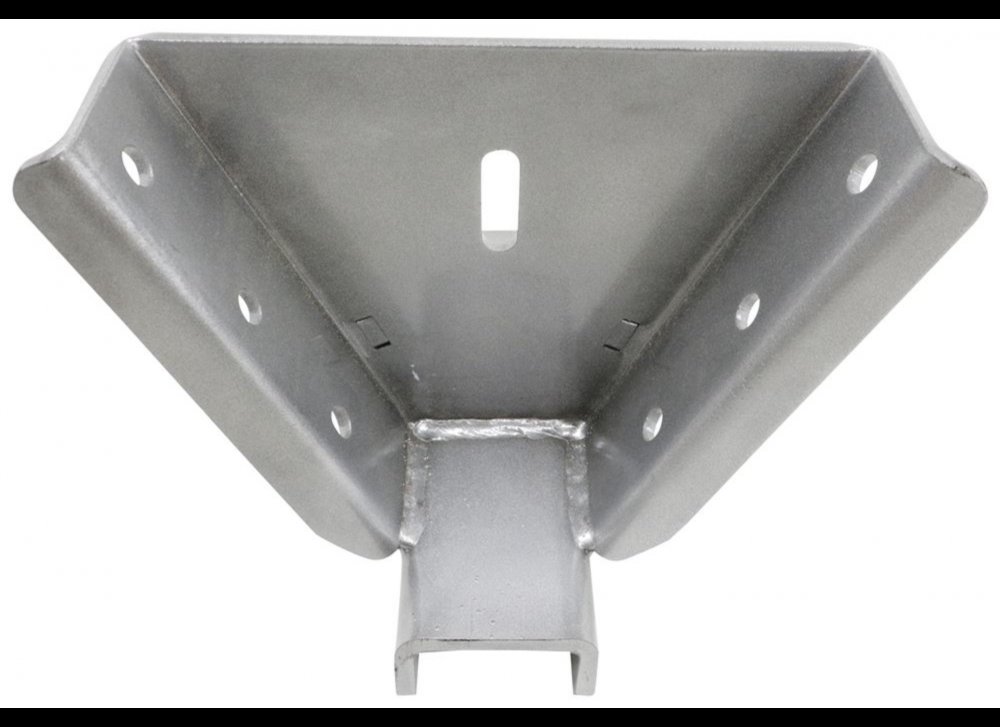 A-FRAME BOLT ON ADJUSTABLE TRAILER COUPLER, C-CHANNEL, 6 HOLE, SILVER, VERTICAL C CHANNEL - 14K CAP