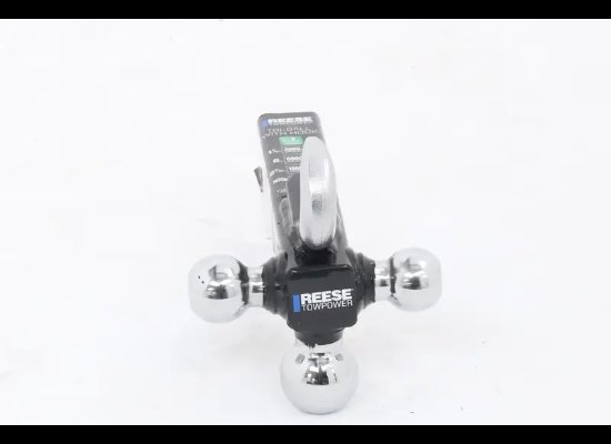 REESE TRI-BALL TRAILER HITCH BALL MOUNT WITH CLEVIS HOOK - 10K