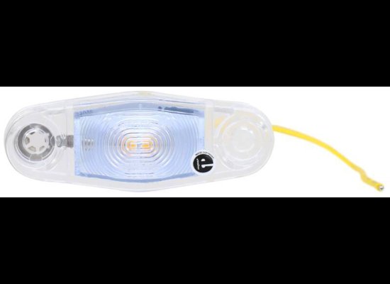 MINI AMBER LED CLEARANCE OR SIDE MARKER LIGHT, 2 DIODE, CLEAR LENS 2-1/2"Lx1-1/8"W