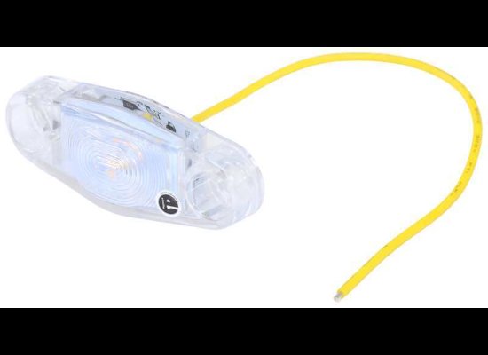MINI AMBER LED CLEARANCE OR SIDE MARKER LIGHT, 2 DIODE, CLEAR LENS 2-1/2"Lx1-1/8"W