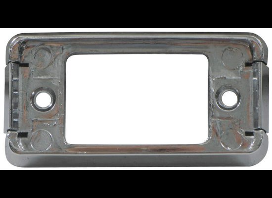 MOUNTING BRACKET FOR 2-1/2" TRAILER LIGHTS, CHROME, OPEN BACK, SURFACE MOUNT, WITH GASKET
